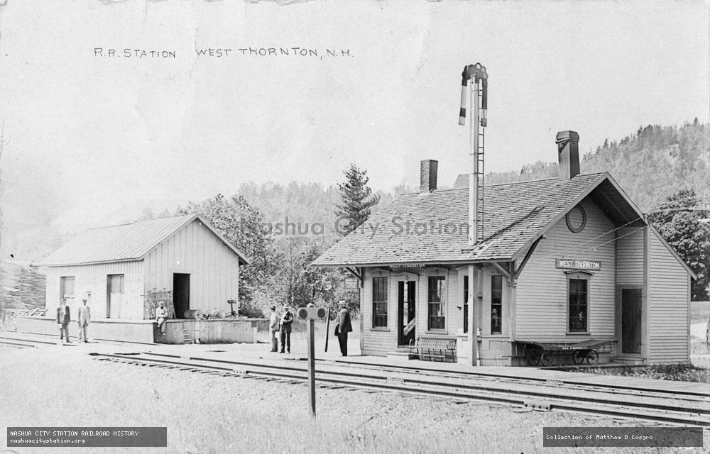 Postcard: Railroad Station, West Thornton, New Hampshire